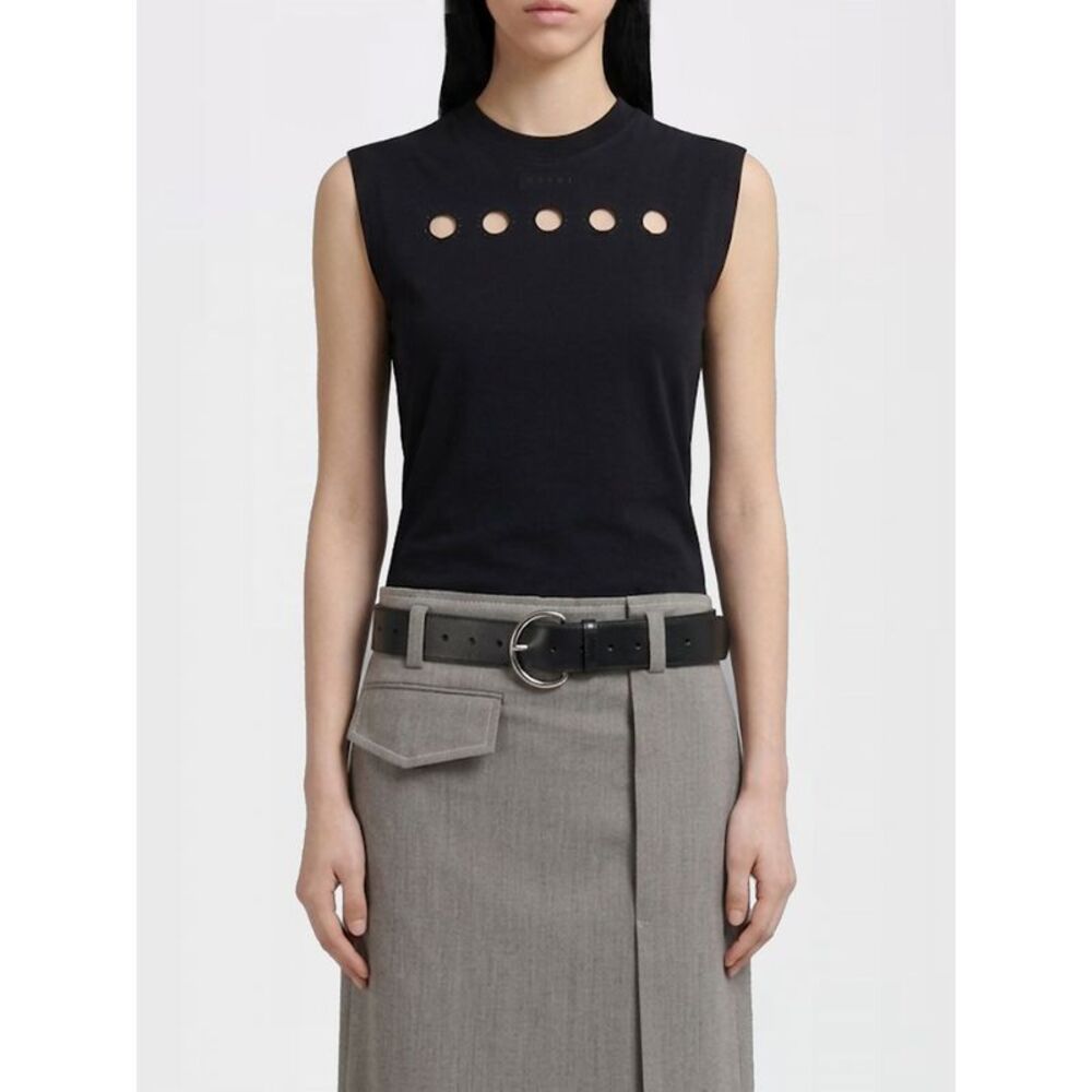 Marni Women Marni Sleeveless Cotton Top With Round Neck And Slim Fit
